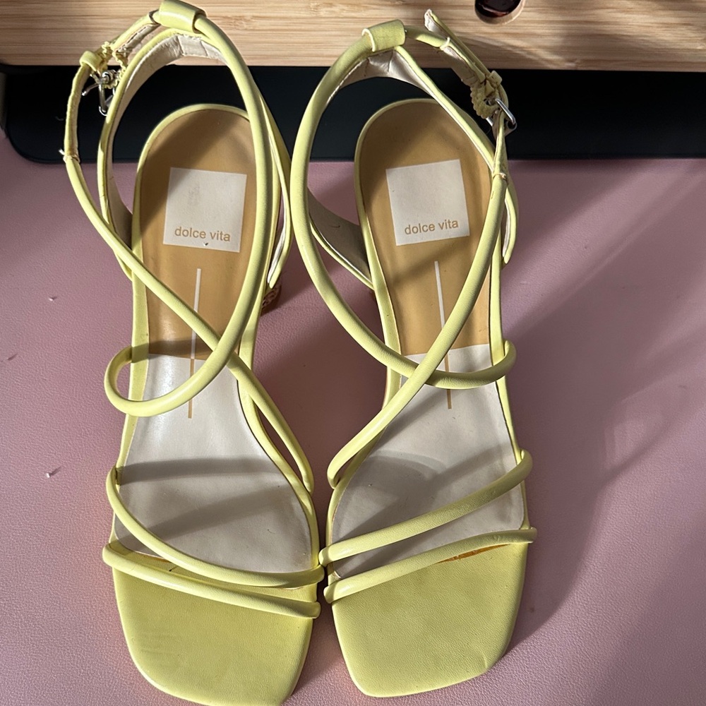 Dolce Vita Women's Yellow Strappy Heels